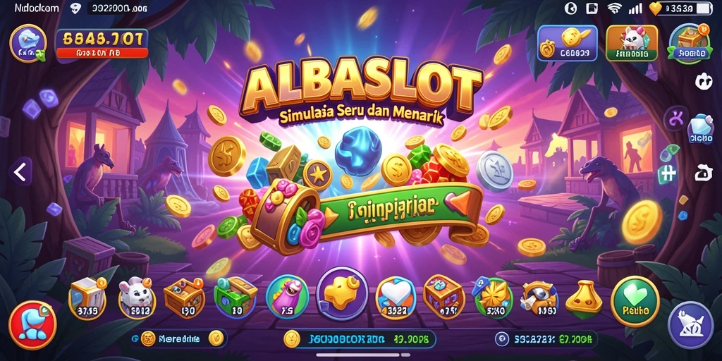Screenshot gameplay ALBASLOT dengan grafis yang menawan.