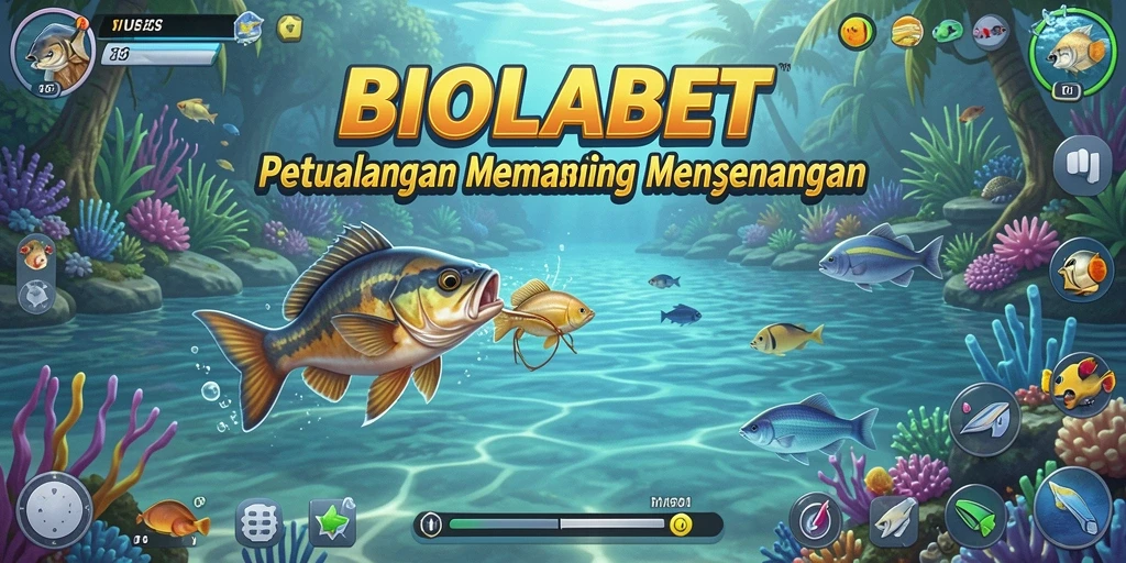Tampilan gameplay BIOLABET menampilkan suasana memancing yang mengasyikkan.