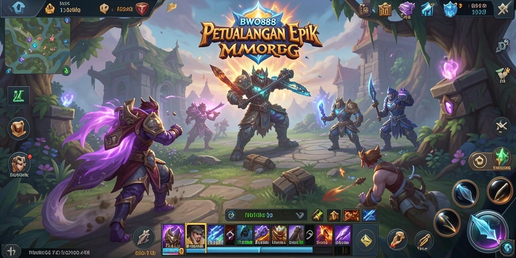 Tampilan menarik dari gameplay BWO888 di dunia MMORPG.