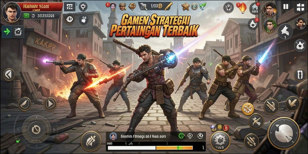Tangkapan layar utama KAKRP menampilkan aksi seru dalam gameplay SLG.