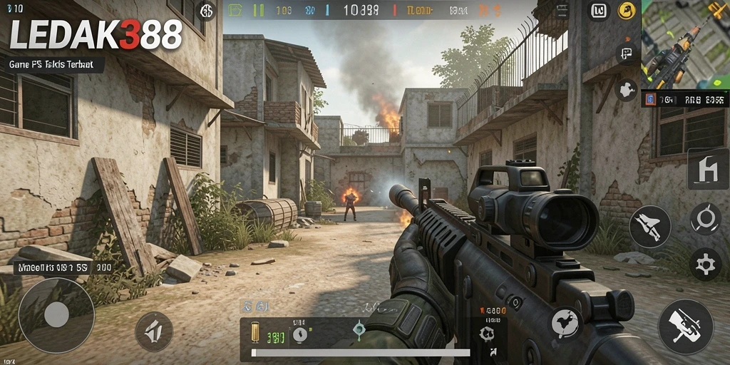 Tangkap aksi mendebarkan dalam gameplay FPS LEDAK388.
