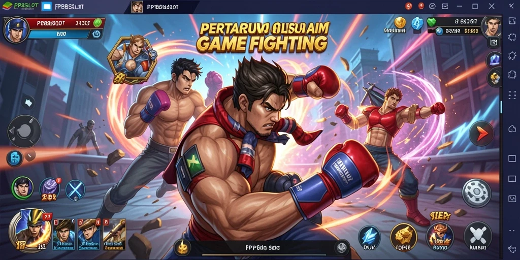 Screenshot PP88SLOT menampilkan pertarungan seru dengan karakter yang beragam.