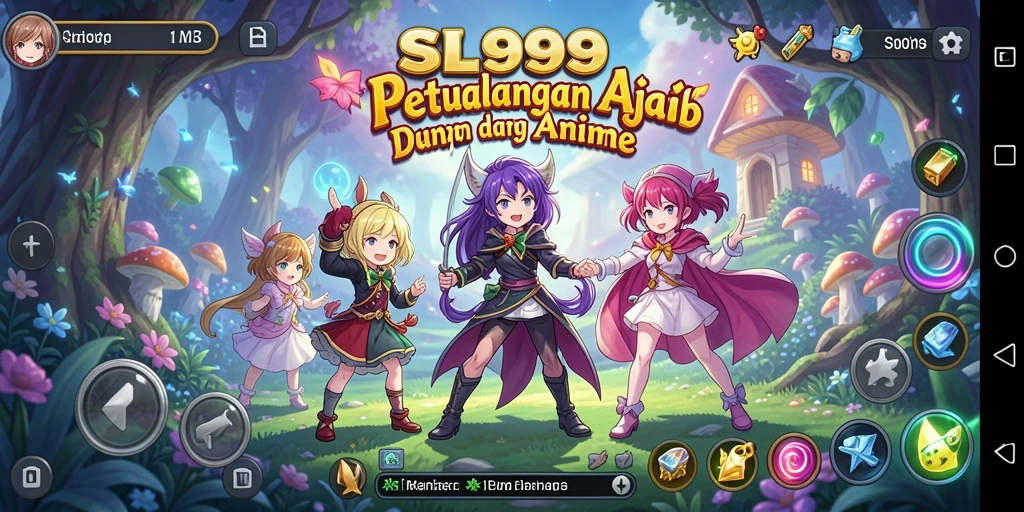 Tampilan gameplay SL999 yang menarik dalam dunia anime penuh warna.